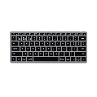 SATECHI Slank X1 Verlicht Draadloos Bluetooth Toetsenbord - Verlichte Toetsen & Multi-Apparaat Sync - Voor M2/ M1 Macbook Pro/Air, M2/ M1 iPad Pro/Air, M2 Mac Mini, iMac M1 (Layout US Engels QWERTY)