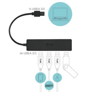 i-tec USB 3.0 Slim Passive HUB 4 Port usb-hub