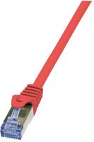 LogiLink CQ3054S RJ45 Netwerkkabel, patchkabel CAT 6A S/FTP 2.00 m Rood Vlambestendig, Snagless 1 stuk(s)