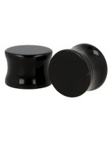 Plug Oorpiercing Obsidiaan Zwart - 16 mm (Set van 2)