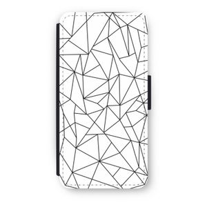 Geometrische lijnen zwart: iPhone 7 Flip Hoesje