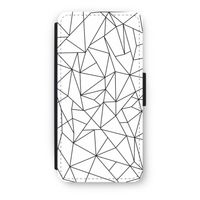 Geometrische lijnen zwart: iPhone 7 Flip Hoesje - thumbnail