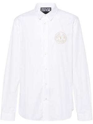 Versace Jeans Couture Overhemd met geborduurd logo - Wit