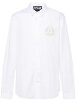 Versace Jeans Couture Overhemd met geborduurd logo - Wit