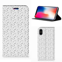 Apple iPhone X | Xs Hoesje met Magneet Stripes Dots - thumbnail