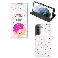 Samsung Galaxy S21 FE Flip Style Cover Donut Roze - thumbnail