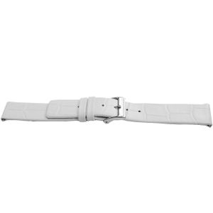 Horlogeband Universeel J520 Leder Wit 26mm