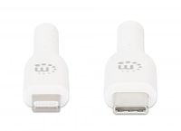 Manhattan USB-kabel USB-C stekker, Apple Lightning stekker 0.50 m Wit 394505 - thumbnail