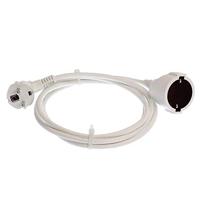 as - Schwabe Kunststoff-Verlängerung – 10 m PVC-Leitung mit Schutzkontaktstecker & Schutzkontaktkupplung – 230 V / 16 A Schuko-Verlängerungskabel mit Kunststoffummantelung – IP20 – Weiß I 51011