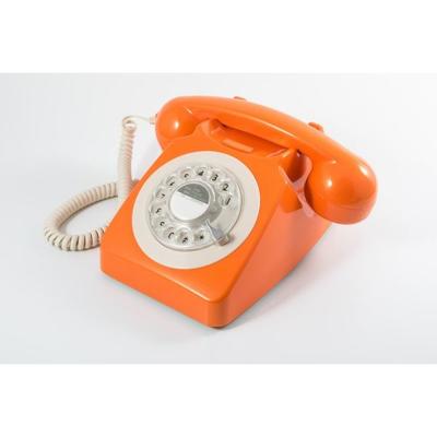 GPO Retro 746ROTARYORA Telefoon met draaischijf klassiek jaren ‘70 ontwerp