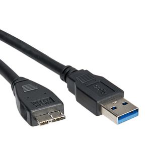 ROLINE USB 3.2 Gen 1 kabel, type A M - Micro A M, zwart, 2 m