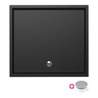 Douchebak Xenz Mariana | 110x100x4 cm | Incl.Afvoersifon-Chroom | Acryl | Rechthoekig | Zwart mat
