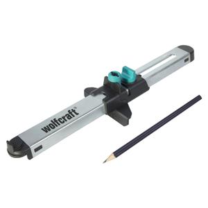 wolfcraft GmbH 6952000 lineaal 320 mm Zwart, Roestvrijstaal 1 stuk(s)