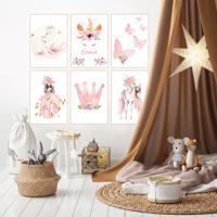 Posters - Roze Kawaii / gepersonaliseerd / Set van 6 - thumbnail