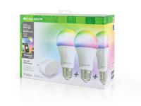 E27 startpack Dimbare Smart Lamp met HBT-Gateway - 3x Slimme A19 LED Peer - 850 Lumen - 8 Watt (HBT-E27-STARTPACK)