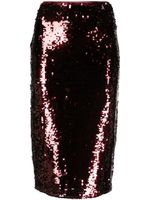 Patrizia Pepe jupe ornée de sequins à taille haute - Rouge - thumbnail