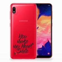 Samsung Galaxy A10 Siliconen hoesje met naam Heart Smile - thumbnail