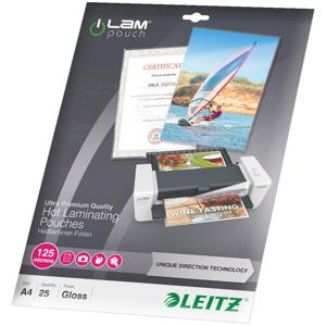 Leitz Lamineerfolie DIN A4 125 micron glanzend 25 stuk(s)