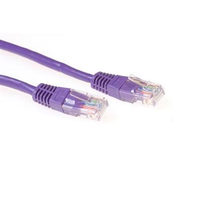 ACT Paarse 15 meter U/UTP CAT5E patchkabel met RJ45 connectoren ACT Paarse 15 meter U/UTP CAT5E patchkabel met RJ45 connectoren