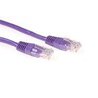 ACT Paarse 15 meter U/UTP CAT5E patchkabel met RJ45 connectoren