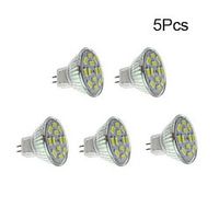 5pcs 4w bi-pin led spotlight lampen 450lm gu4 12led smd 5730 landschap 40w halogeenlamp vervanging warm koud wit 12v Lightinthebox