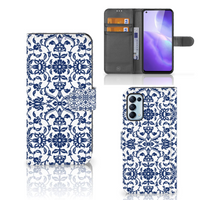 OPPO Find X3 Lite Hoesje Flower Blue - thumbnail