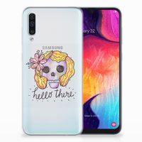 Silicone Back Case Samsung Galaxy A50 Boho Skull - thumbnail