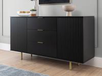 Dressoir NUMEA 2 deuren 3 lades zwart