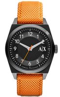 Horlogeband Armani Exchange AX2305 Leder/Textiel Oranje 22mm - thumbnail