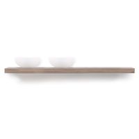 Looox Wooden Base Shelf solo X 200 cm, eiken old grey, ophanging mat zwart