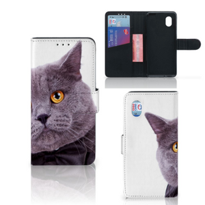 Alcatel 1B (2020) Telefoonhoesje met Pasjes Kat