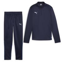 PUMA teamGOAL Trainingspak 1/4-Zip Kids Donkerblauw Wit