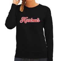 Kerstmuts foute Kerstsweater / Kersttrui zwart voor dames 2XL  -