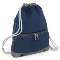 Sport gymtas donkerblauw met rijgkoord 49 x 35 cm van polyester