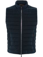 Moorer gilet à design matelassé - Bleu