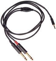 CORDIAL Y-kabel stereo mini jack riem / 2 monojack bus 1,5 m
