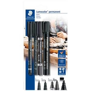 Staedtler Lumocolor 60 BK Permanent marker Zwart Watervast: Ja