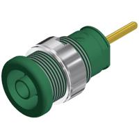 SKS Hirschmann SEB 2630 S1,9 Veiligheids-labconnector, female Bus, inbouw verticaal Stift-Ø: 4 mm Groen 1 stuk(s)