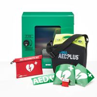 ZOLL AED Plus + buitenkast-Groen met pin-Volautomaat - thumbnail