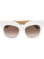 Linda Farrow lunettes de soleil Dunaway à monture papillon - Blanc - thumbnail