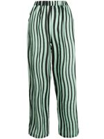 Bambah pantalon Alya droit à rayures - Vert