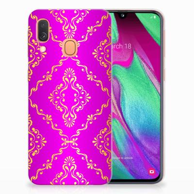 Siliconen Hoesje Samsung Galaxy A40 Barok Roze Siliconen Hoesje Samsung Galaxy A40 Barok Roze