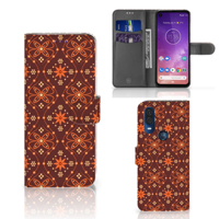 Motorola One Vision Telefoon Hoesje Batik Brown