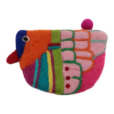 Vilten Portemonnee Vogel (Multicolor) Vilten Portemonnee Vogel (Multicolor)