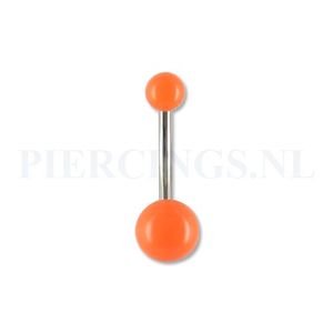 Navelpiercing acryl oranje