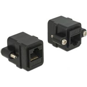 Delock 85124 Adapter RJ45-aansluiting > RJ45-aansluiting paneelmontage Cat.6 UTP