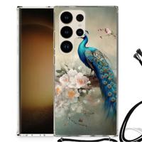 Case Anti-shock voor Samsung Galaxy S24 Ultra Vintage Pauwen - thumbnail