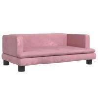 vidaXL Hondenmand 80x45x30 cm fluweel roze, hondenbank, hondenbed, dierenmand, huisdierenbank, huisdierenmand, dierenbed, huisdierenbed, hondenkussen