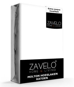 Zavelo Molton Hoeslaken (100% Katoen)-Lits-jumeaux (190x220 cm)