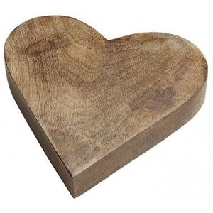 Houten serveerplank hartvorm 20 cm   -